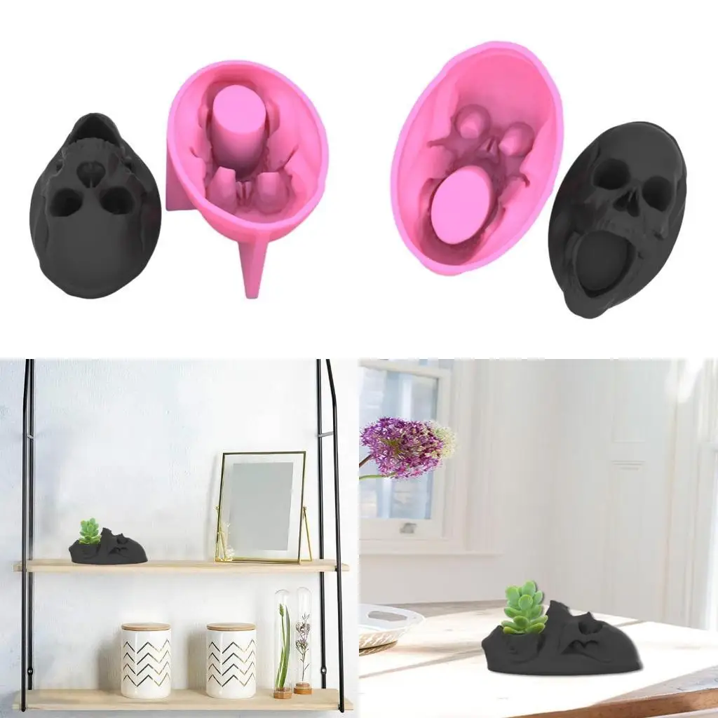 

9HJK Силиконовая плесень бетонные цветочные горшки с головкой головки