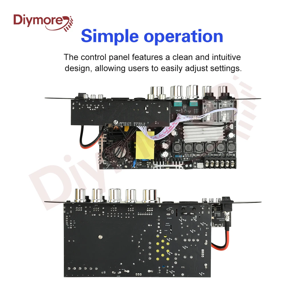 D800 Bluetooth Amplifier Board 2.1 Channel 50W+50W+100W High Power Output Home DIY AMP Module DC12-19V/AC110-220V