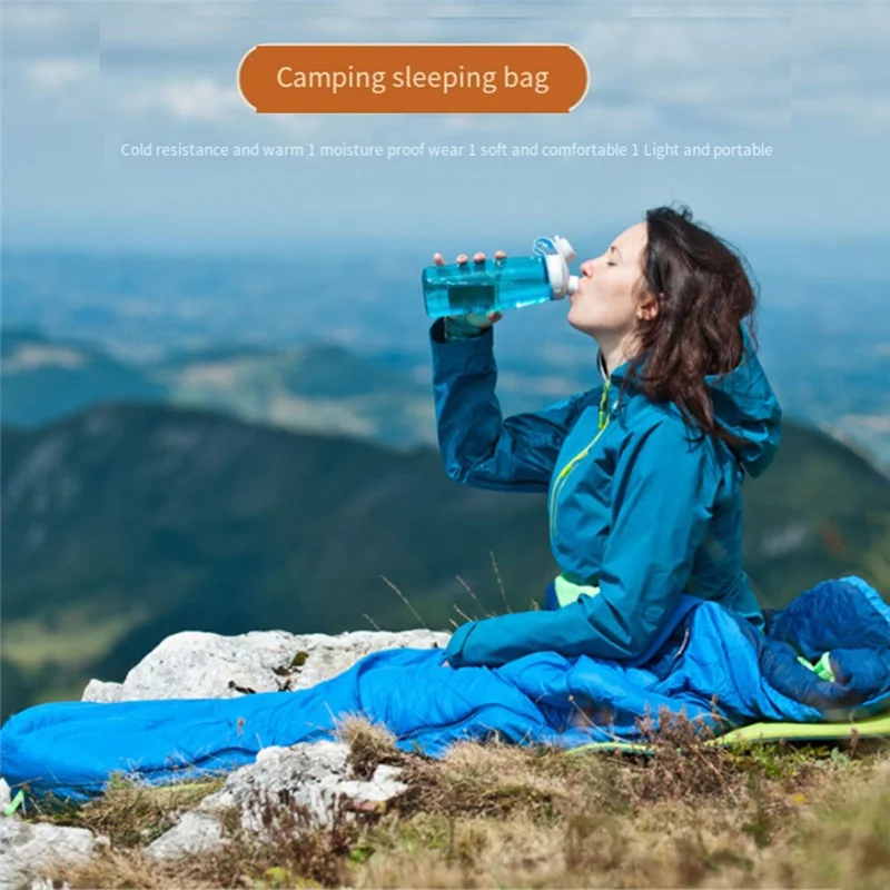 

1 PCS Sleeping Bags Camping Quilt For Adults Black-Blue About 220X75cm For Girls Boys Mens For Camping Hiking Outdoor Travel