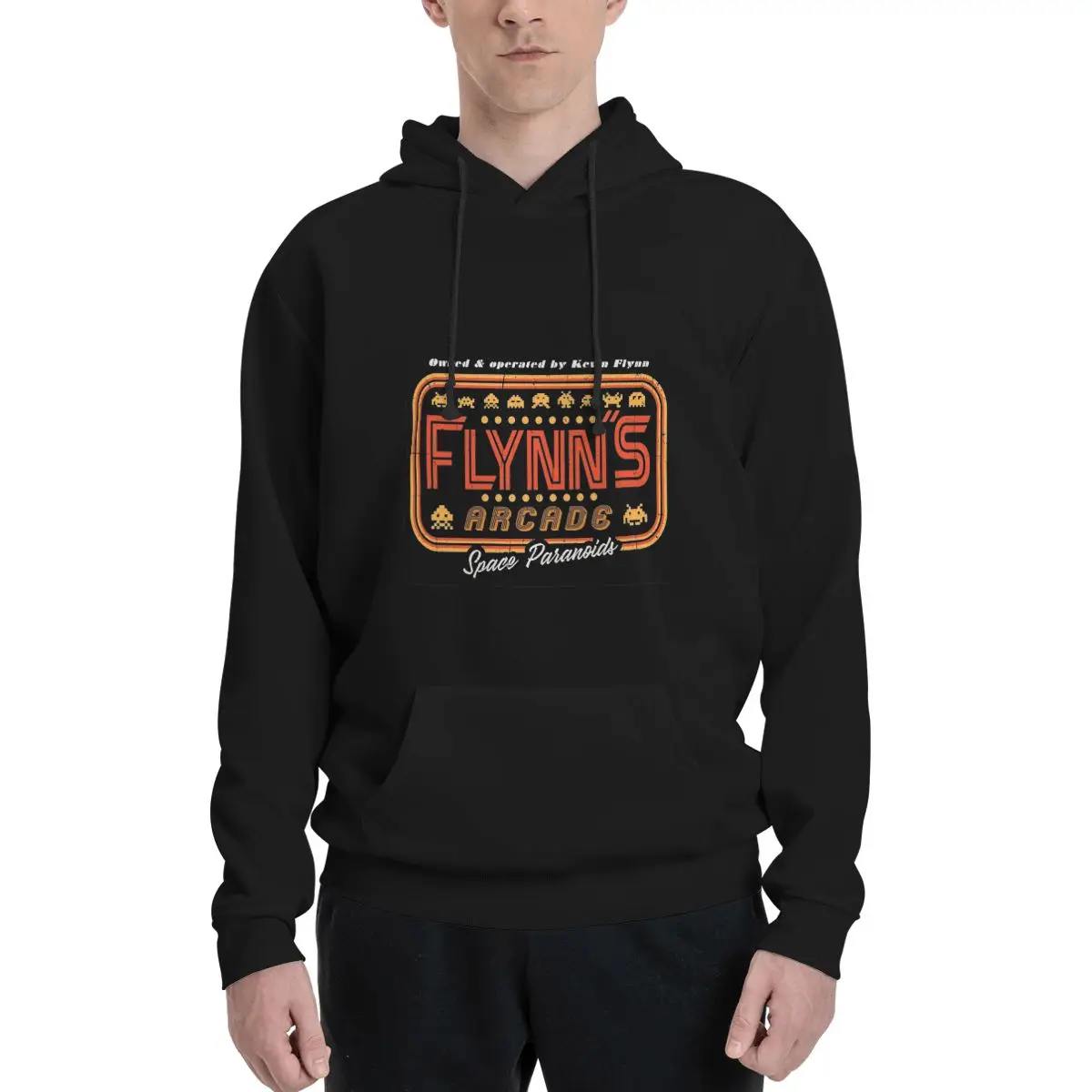 

Flynn's Arcade Sign Polyester Hoodie Men's Sweatershirt Warm Dif Colors Sizes