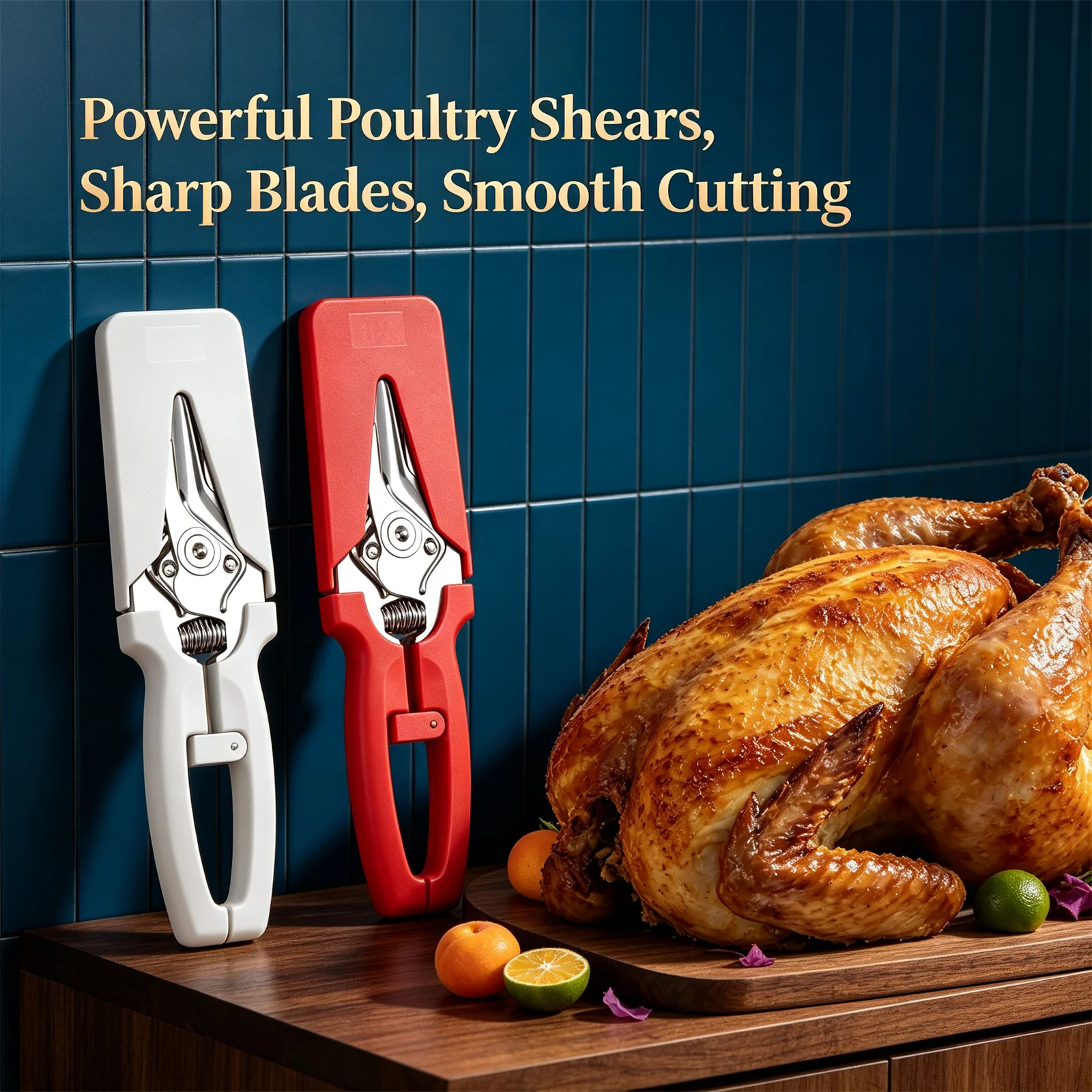 2pcs,Stainless Steel Poultry Shears Chicken Bone Scissors Kitchen Shears Barbecue Scissors Kitchen Tools Cooking Accessories