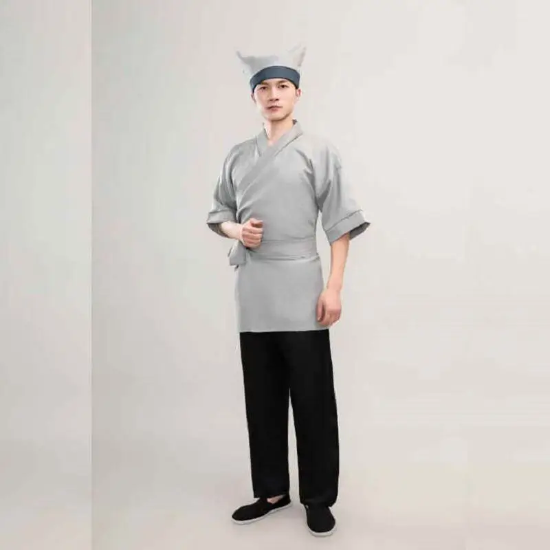 Disfraz Halloween Ancient Chinese Waiter Farmer Work Cosplay Clothes Adult Halloween Beggar Costume for Men