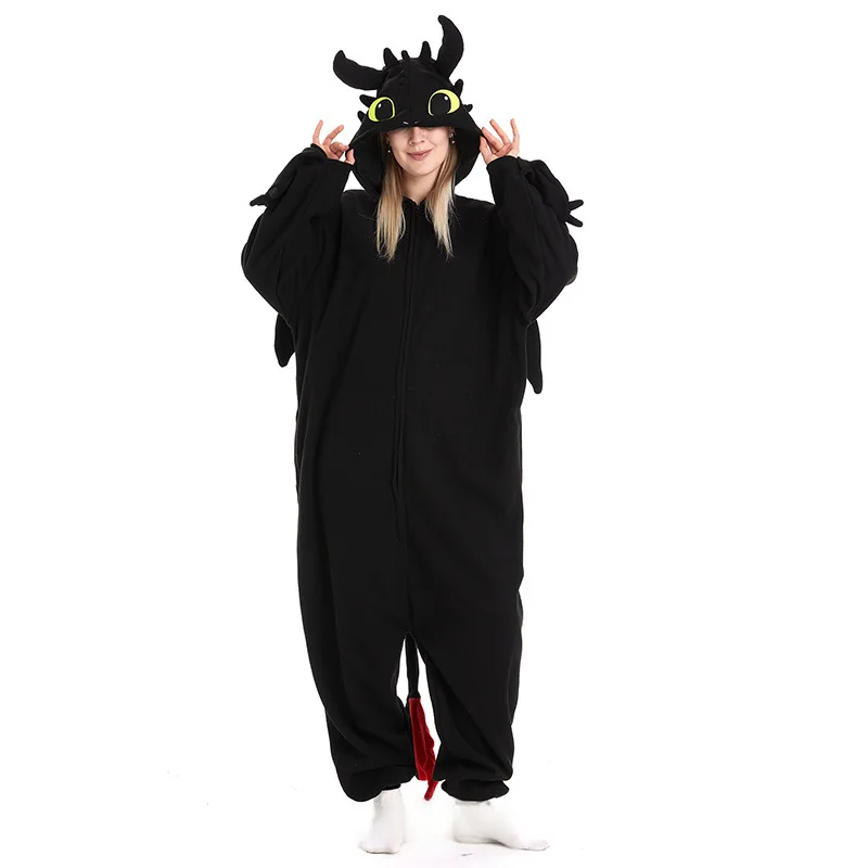 New Dragon Taming Master Toothless Anime Peripheral Cartoon Jumpsuit Nightwear Halloween Little Flying Dragon Couple Style