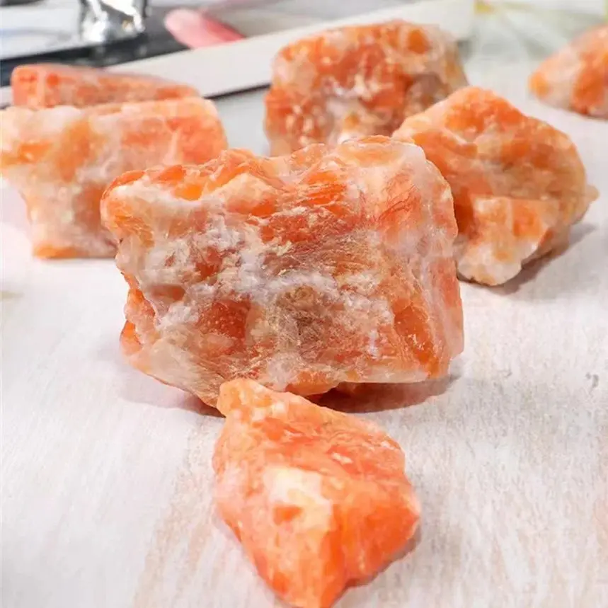 Natural Raw Sunstone Crystal Quartz Irregular Rough Mineral Specimen Witchcraft Reiki Healing Crystal Aroma Stone Home Decortion