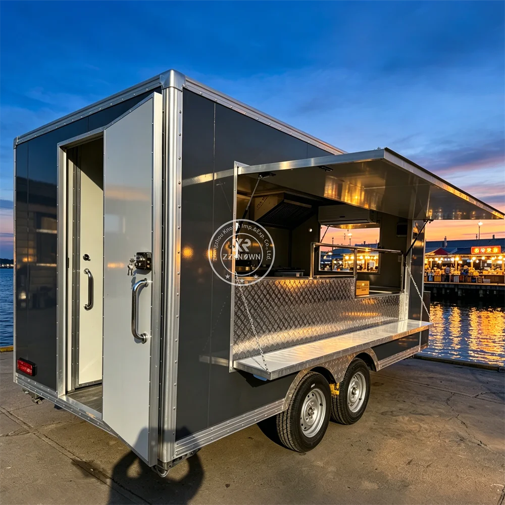 Custom Food Truck Pizza Truck Ice Cream Snack Cart Mobile BBQ Coffee Trailer Taco Concession Food Trailer Fully Equipped