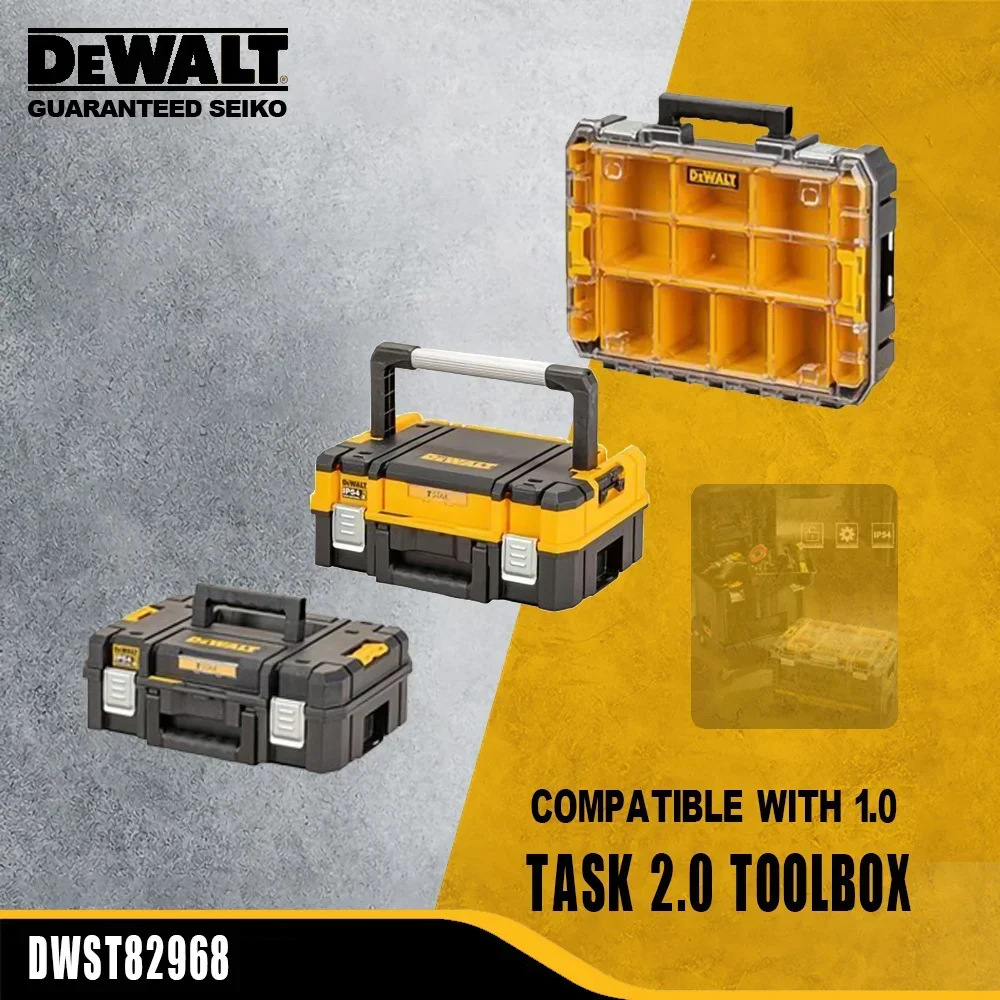 

Dewalt DWST70705 DWST82968 DWST83344 DWST83345 TASK Tool Box Waterproof IPX54 Freely Stack Combine Compatible with TSTAK1.0