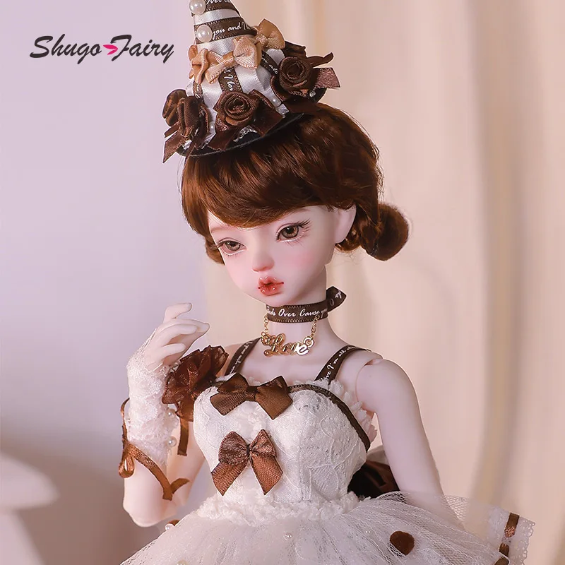 Lena Bjd Doll 1/4 Bariy Body Big Chest Lolita Style Fullset Birthday Toys Resin Ball Jointed Dolls for Girls Shugafairy