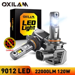 2Pcs Canbus 9012 HIR2 LED Car Headlight 22000LM 120W Error Free For Toyota CHR RAV4 Corolla Hybrid Auris Aygo Avensis IQ Bulb