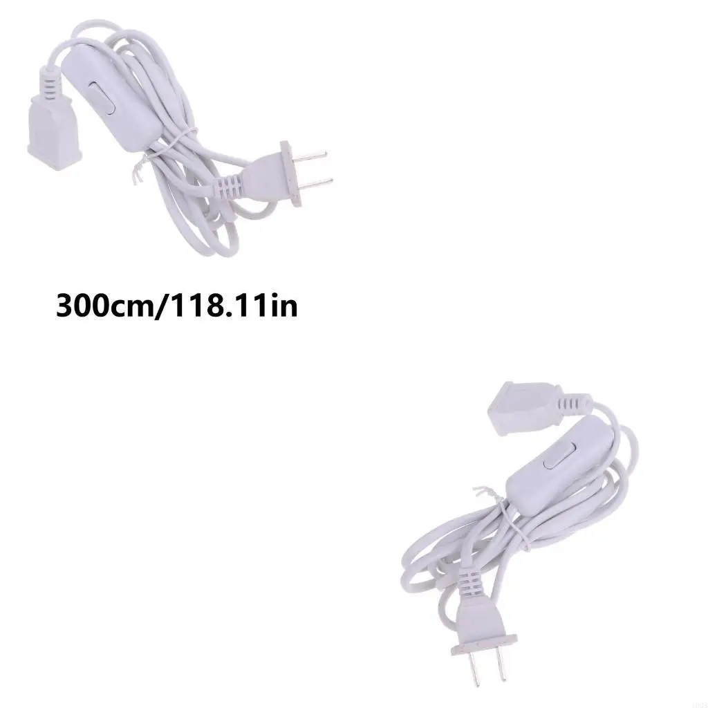193A 3Meter  Fan Power Cord with build  In Switches 10ft Power Supply Cable Supports Up To 750W for Various Electronic Devices