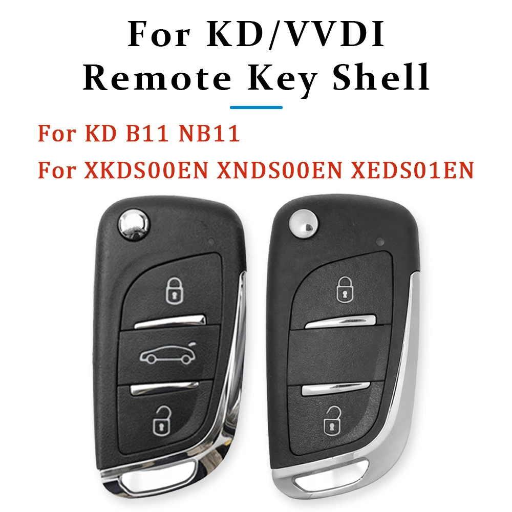 

Universal 2 3 Buttons Remote Fob Housing Flip Key Shell Case DS Style for KEYDIY B11 NB11 Xhorse VVDI XNDS00EN XKDS00EN XEDS01EN