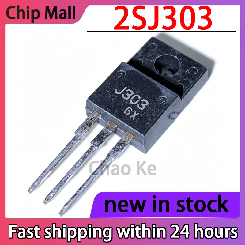 5PCS 2SJ303 TO-220F -60V-14A Field Effect Transistor
