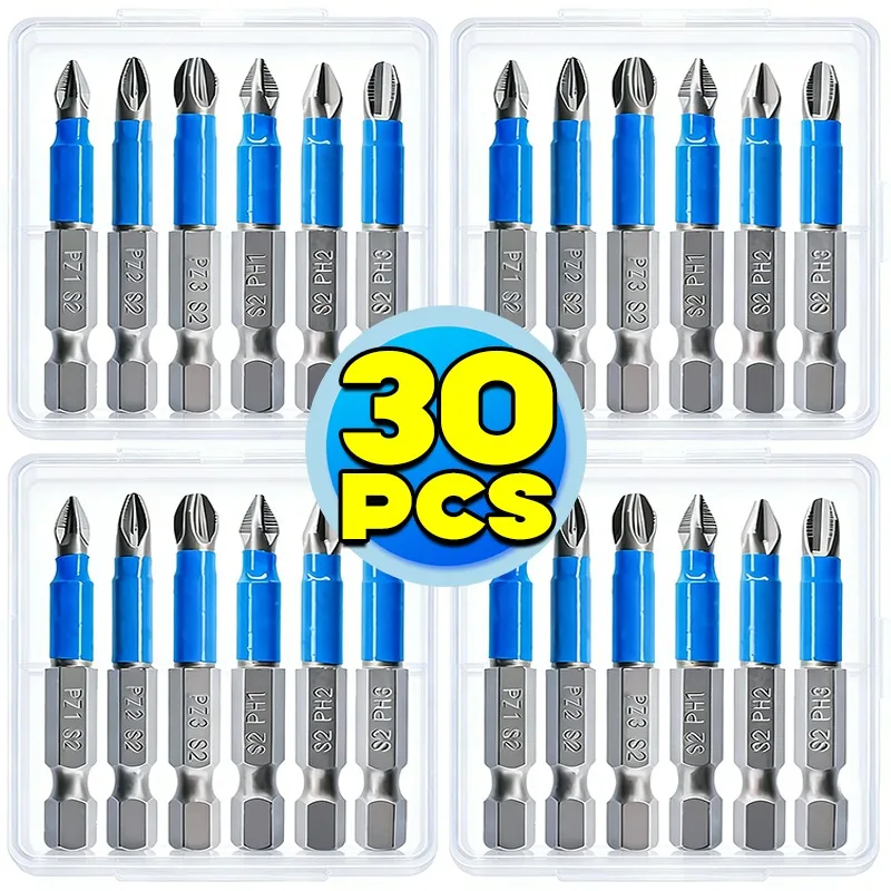 

Набор магнитных отверточных насадок PH1 PH2 PH3 PZ1 PZ2 PZ3 с шестигранным хвостовиком из легированной стали S2, с противоскользящими зубцами, для электроинструментов и ремонта (DIY)