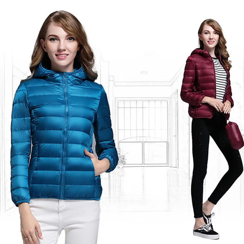 13 Colors Winter Coats Women 2023 New 90% White Duck Down Fashion Short Female Ultra Lightweight Packable Down Coats