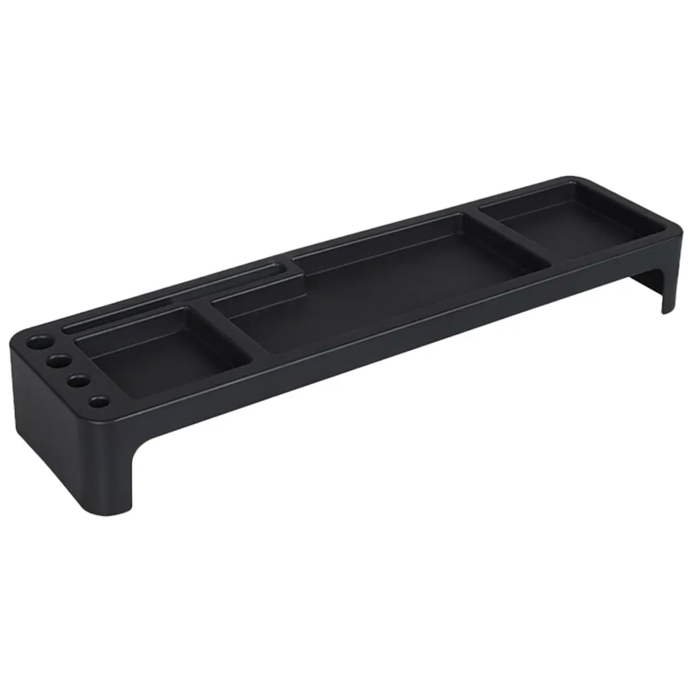Keyboard Storage Shelf ABS Desktop Organizer for Pens Notes Phone and Computer Accessories White