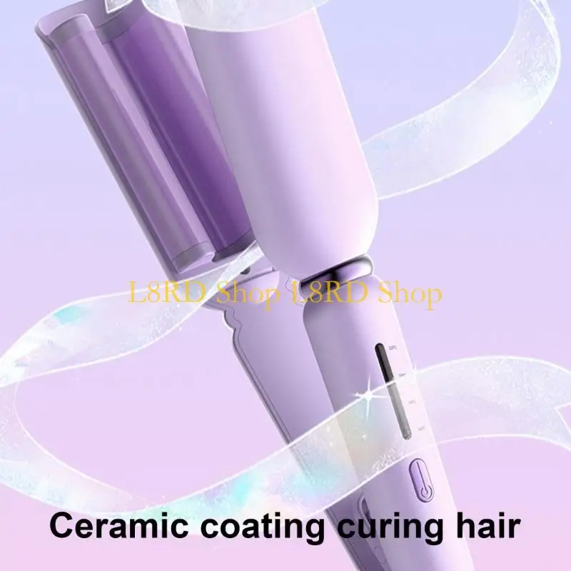 L8RD 2Barrels Ceramic Hair Waver,Beachy Waving Wand Hair Iron,Anti-Scald Hair Crimper - view 5