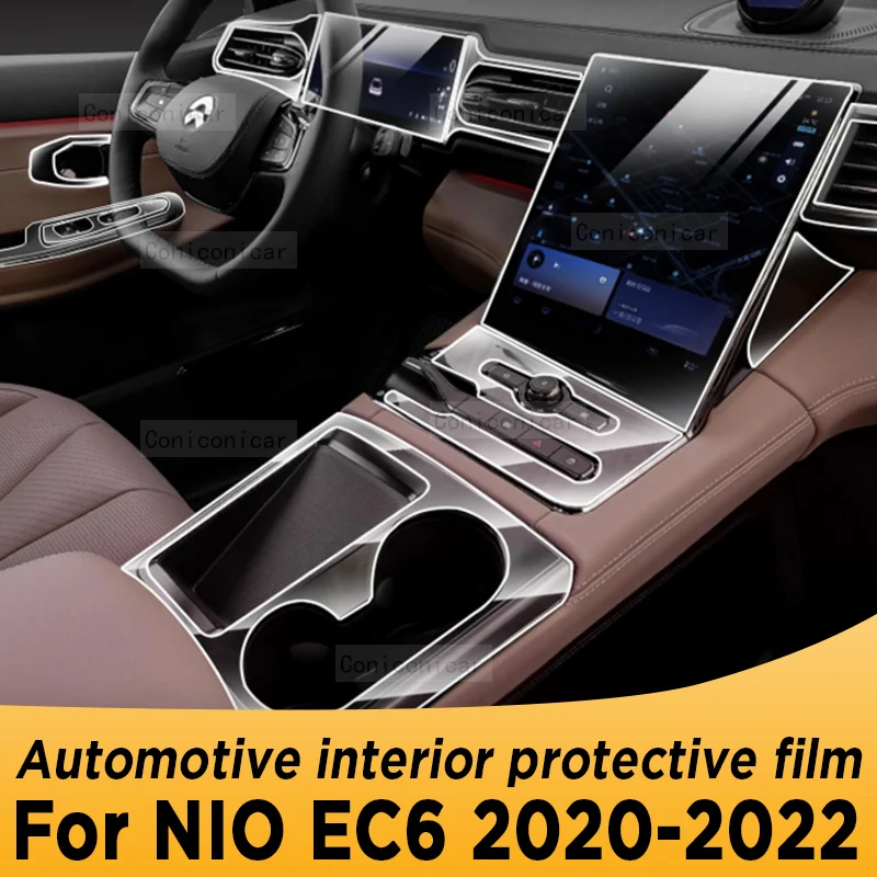 

For NIO EC6 2020 2021 2022 Gearbox Panel Navigation Automotive Interior Screen Sticker TPU Protective Film Anti-Scratch