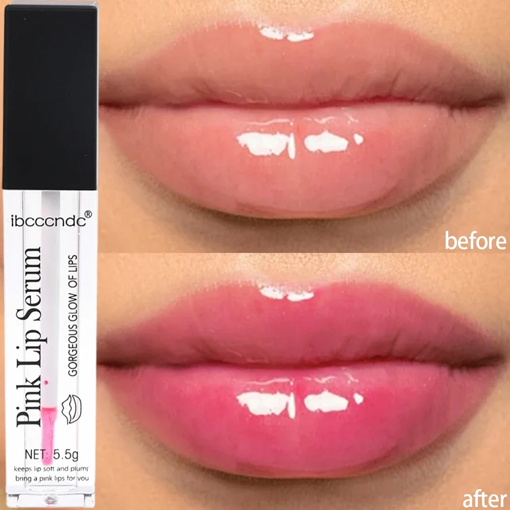 Natuurlijke Roze Serumlippen Roze Vers Verwijderen Donkere Lipgloss Verlichting Lipgloss Crème Balsem Reparatie Fijne Lijn Helderder Lip Exfoliator