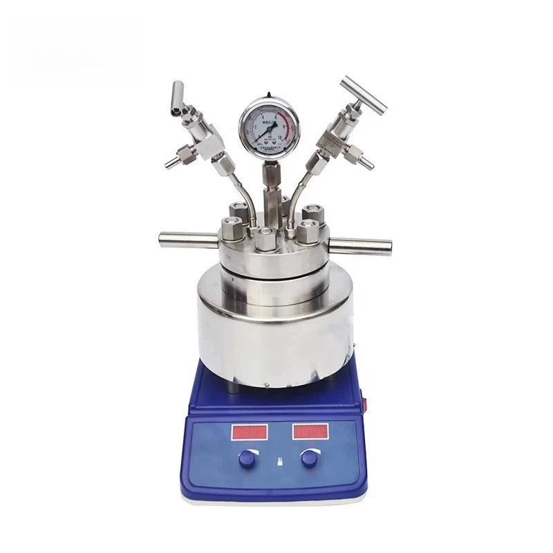 Stainless Steel Hydrogenation Reaction High Pressure Reactor With Magnetic Stirrer Coupling Mechanical Agitation