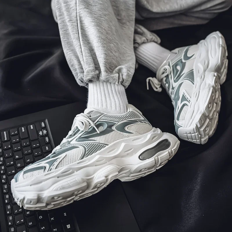 

Mesh Fabric Sports Shoes, Casual Men's Lace-up Outdoor Fashion, Versatile, Niche Design Men's All-season Running Shoes