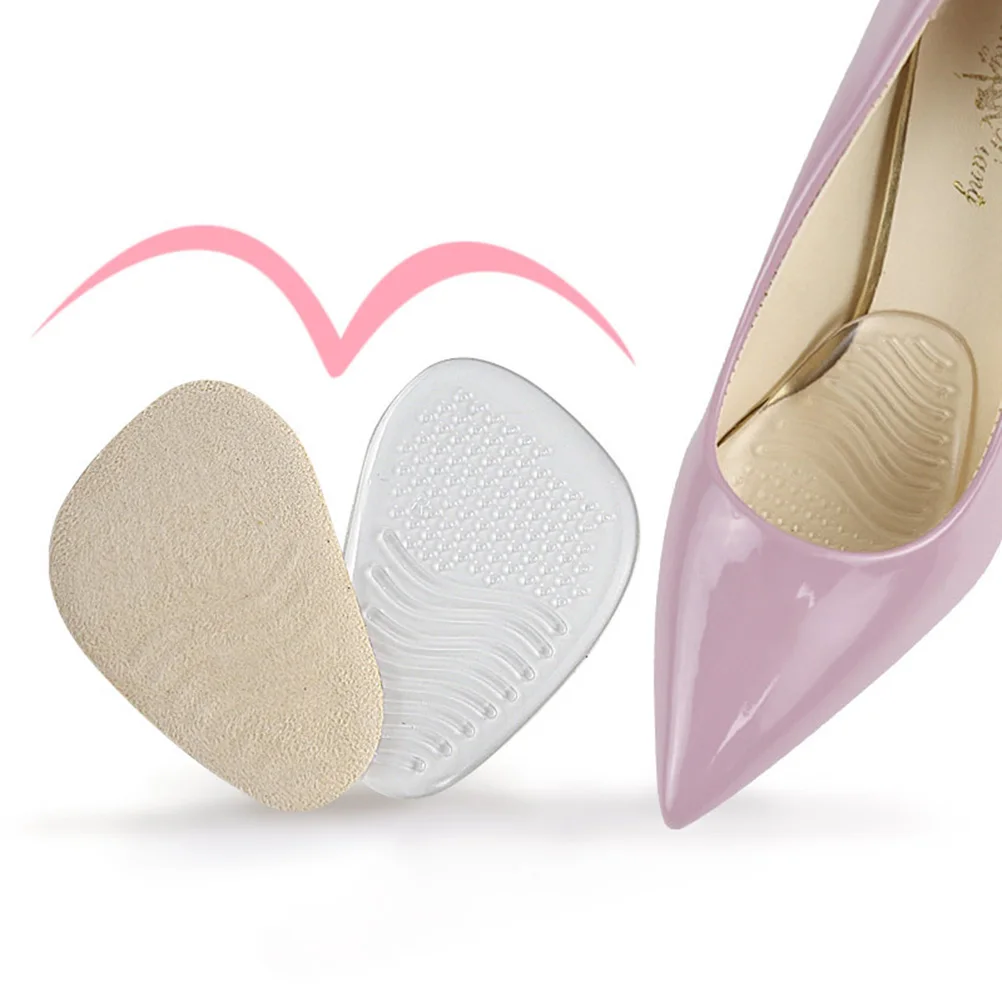 

6 Pairs Massage Mat Insoles Forefoot Cushion Gel Half Insoles High Heel Pain Relief Foot Protection Anti Slip Long Walk St