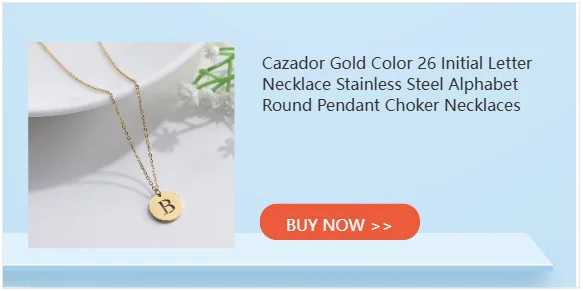 Cazador A-Z Initial Letter Box Chain Necklace for Men Stainless Steel Alphabet Pendant Man Chains Punk Jewelry Gift 2026