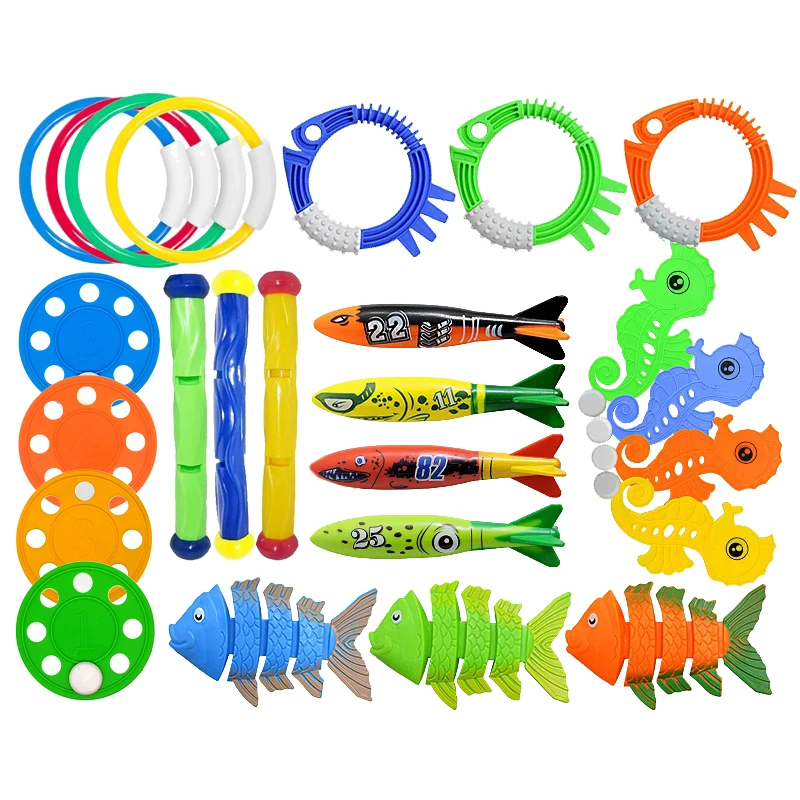 Children Diving Toy Pool Accessories Colored Plastic Water Play Equipment Summer Outdoor Sports Toys Swim Pool Decoration TMZ
