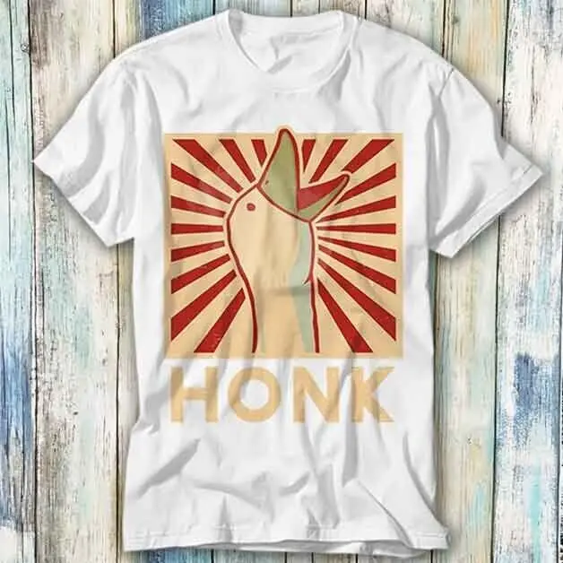 Honk Goose Duck Sunset T Shirt Meme Gift Top Tee Unisex