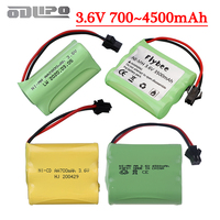 3.6V 700mah 1400mah 1800mah 2800mah 3000mAh 4500mah NiCD Battery AA 3.6V NiMH Battery Pack For RC Toys Cars Trucks Trains Boats