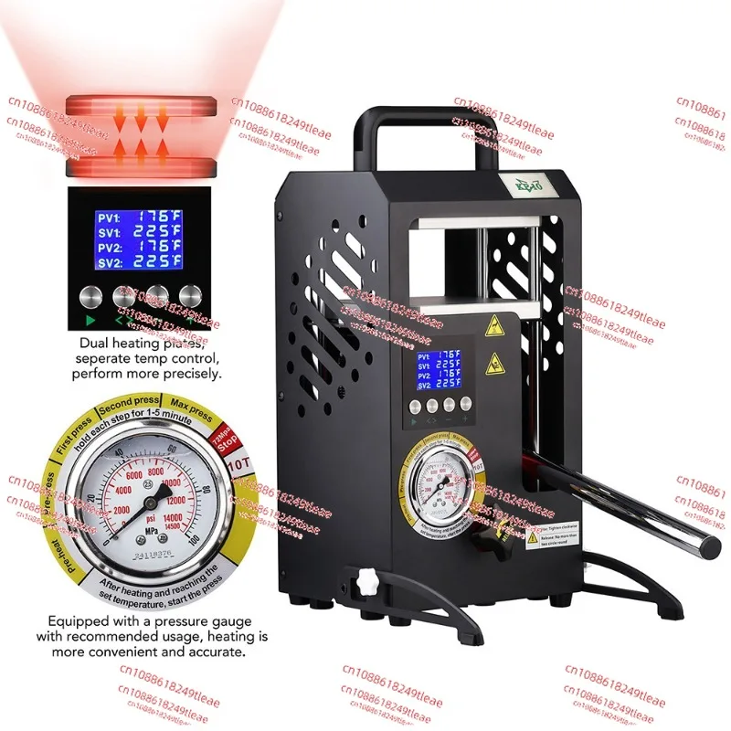 

10T Rosin Press with Pressure Gauge Rosin Press Hot Press Embossing Machine