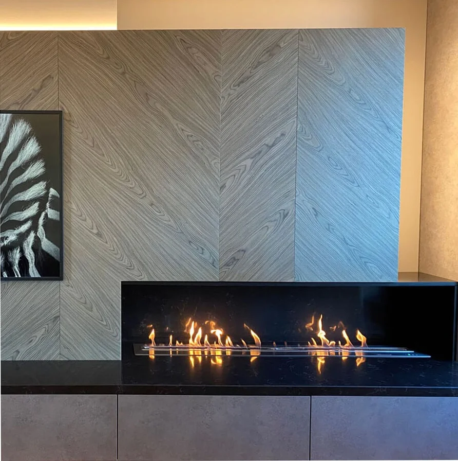 Inno-Fire Chimenea de pared de 18 pulgadas Biochimenea Smart Home Chimenea eléctrica inteligente moderna