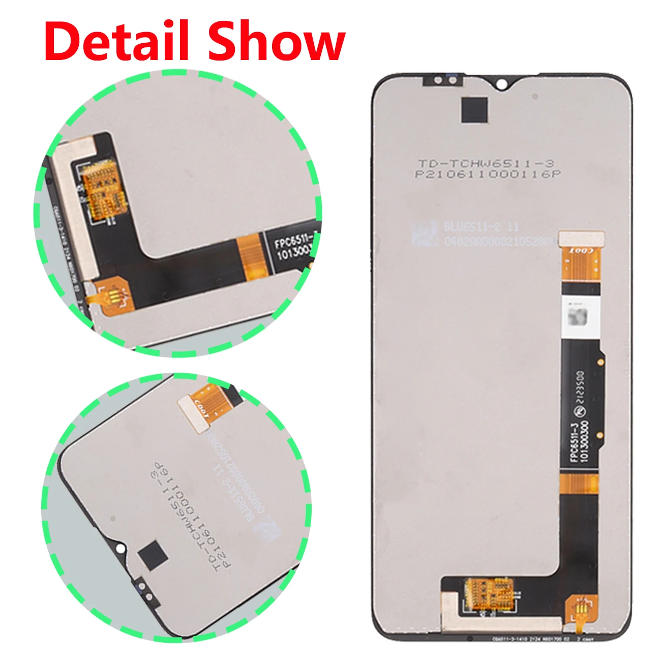 Pantalla Replacement Display Parts Original For TCL 306 Full With Frame X668 6102H  LCD Scree Touch Panel Digitizer Assemblay