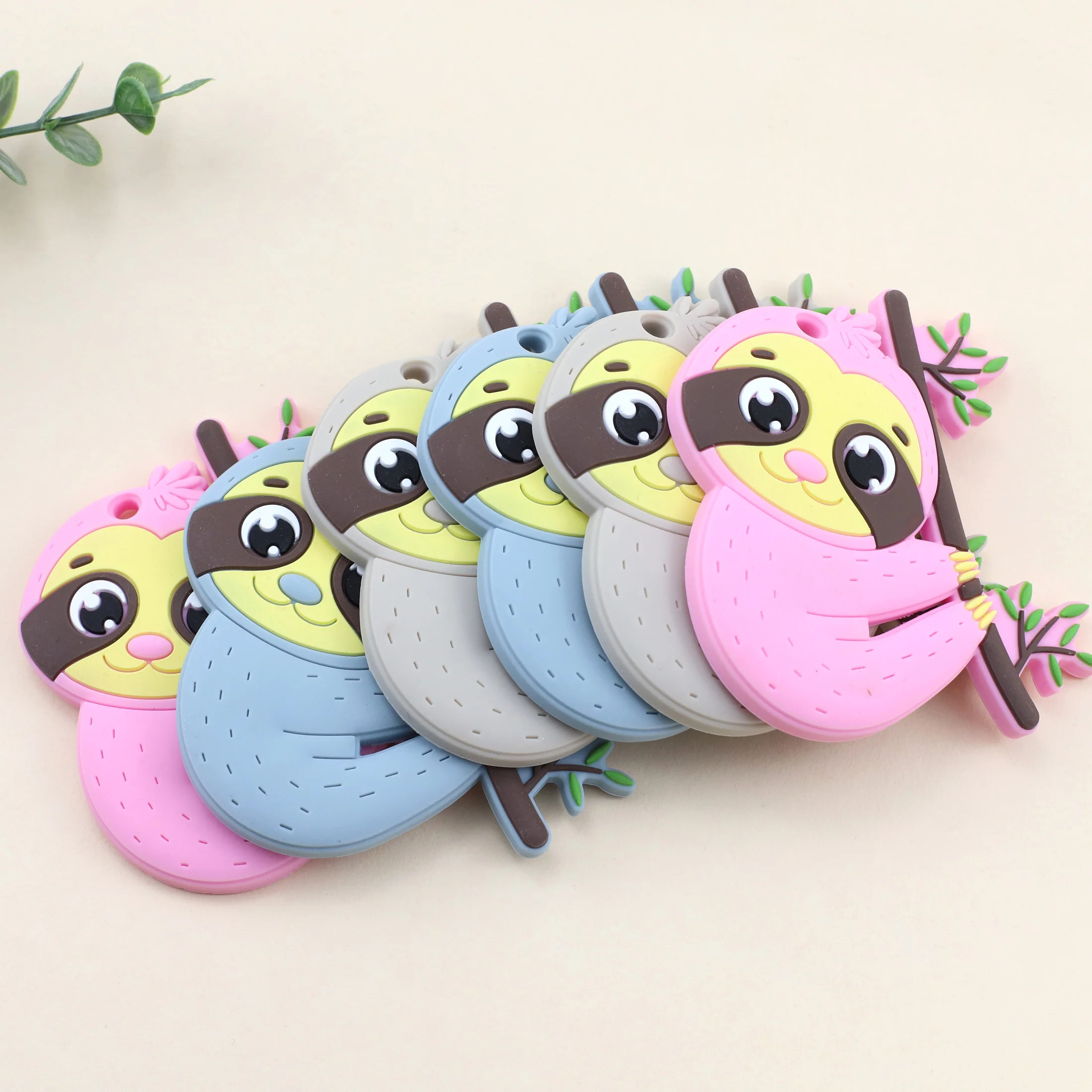 ของเล่นซิลิโคนทรงโคอาล่าการงอกของฟันสําหรับบดฟันเด็ก จับง่ายและของเล่นมือป้องกันอาหาร