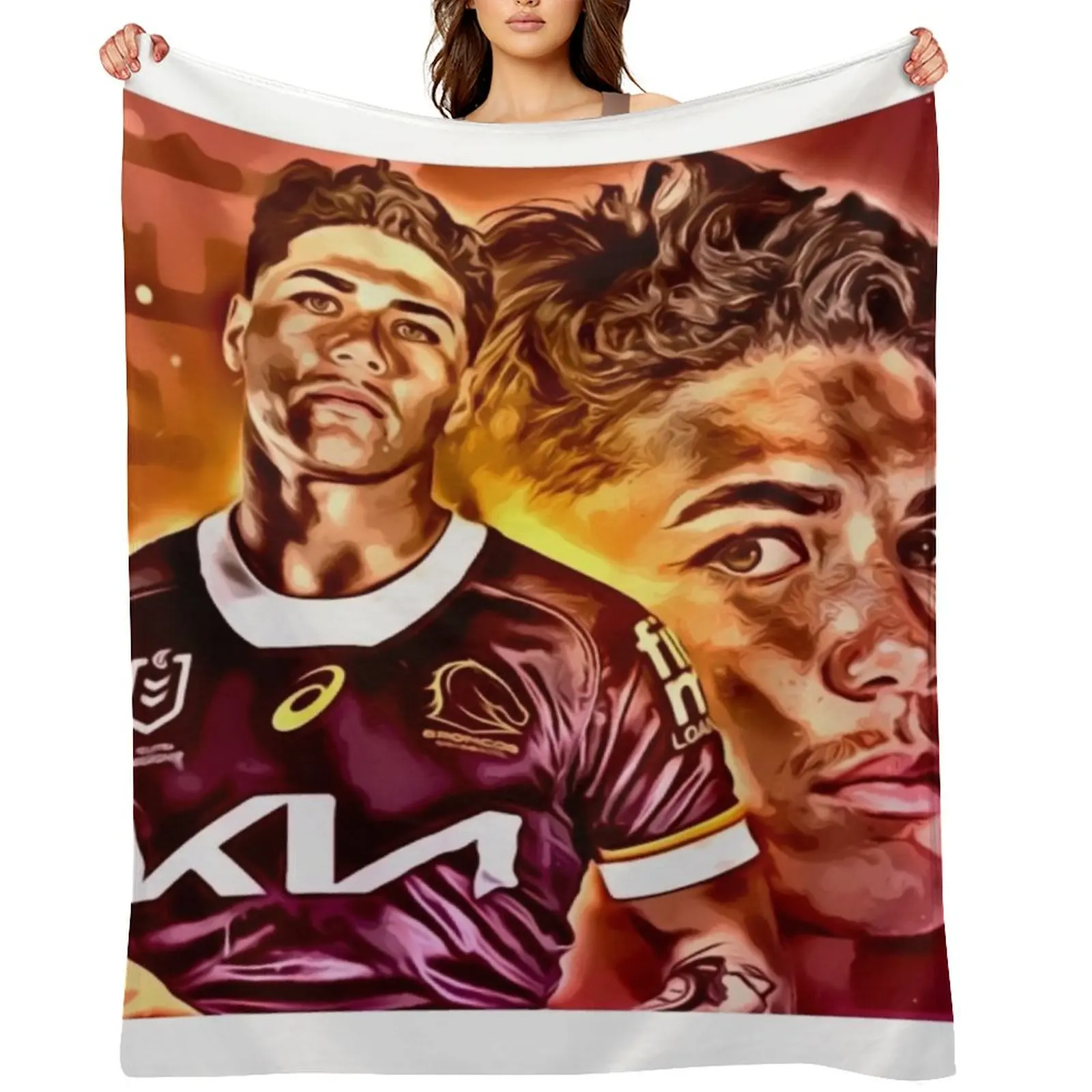 

Reece Walsh Throw Blanket Hairy For Sofa Thin Cute Plaid christmas decoration Blankets