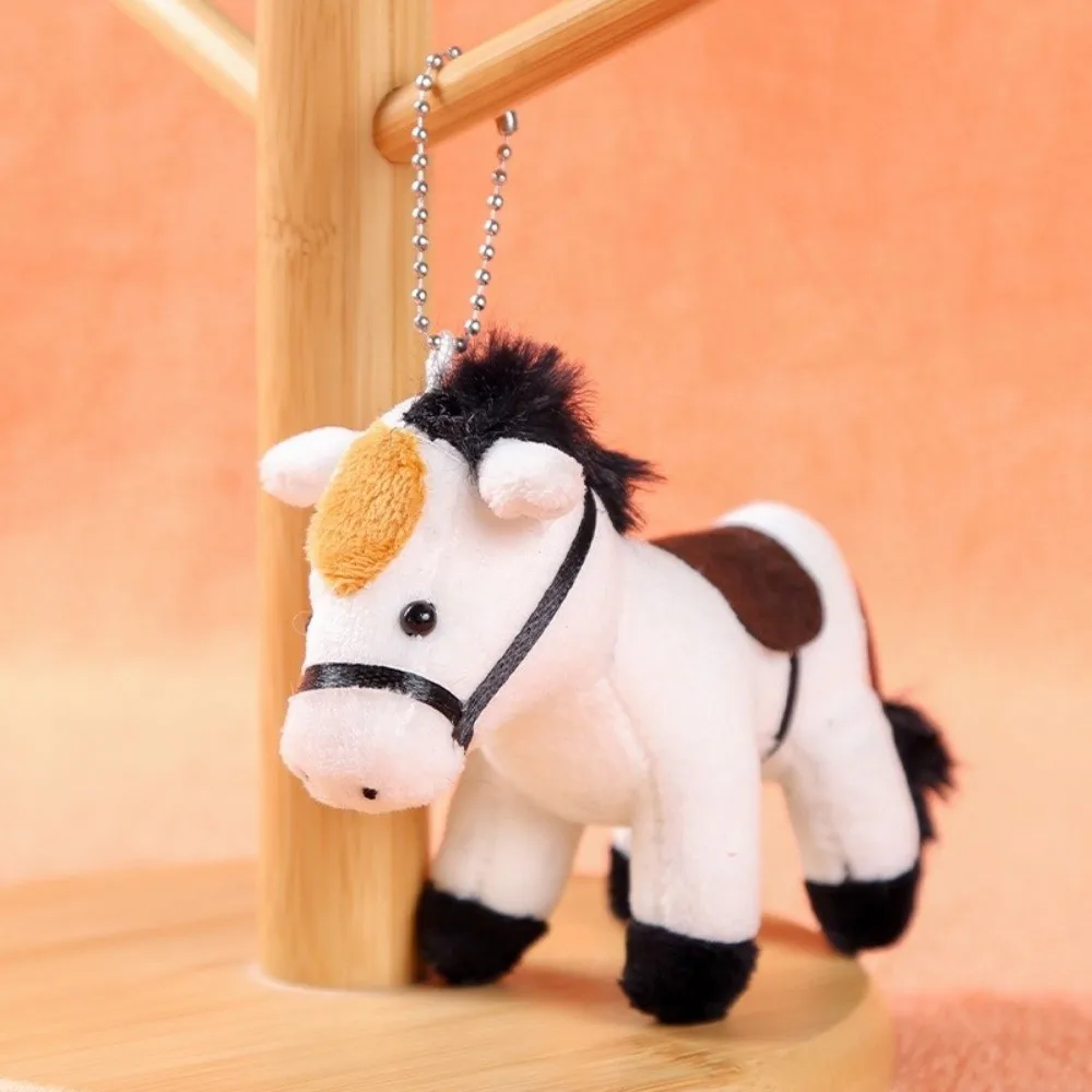 Simpatico animale di peluche cavallo bambola di peluche capelli lunghi morbido ciondolo pony 12 cm portachiavi pony dai capelli lunghi regalo