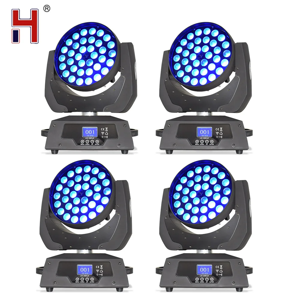 HongYi New Arrivals  Moving Head Stage Light 36x12W/18W RGBW UV 6IN1 Washing Zoom Lyre DMX Controller For DJ Disco Wedding Band