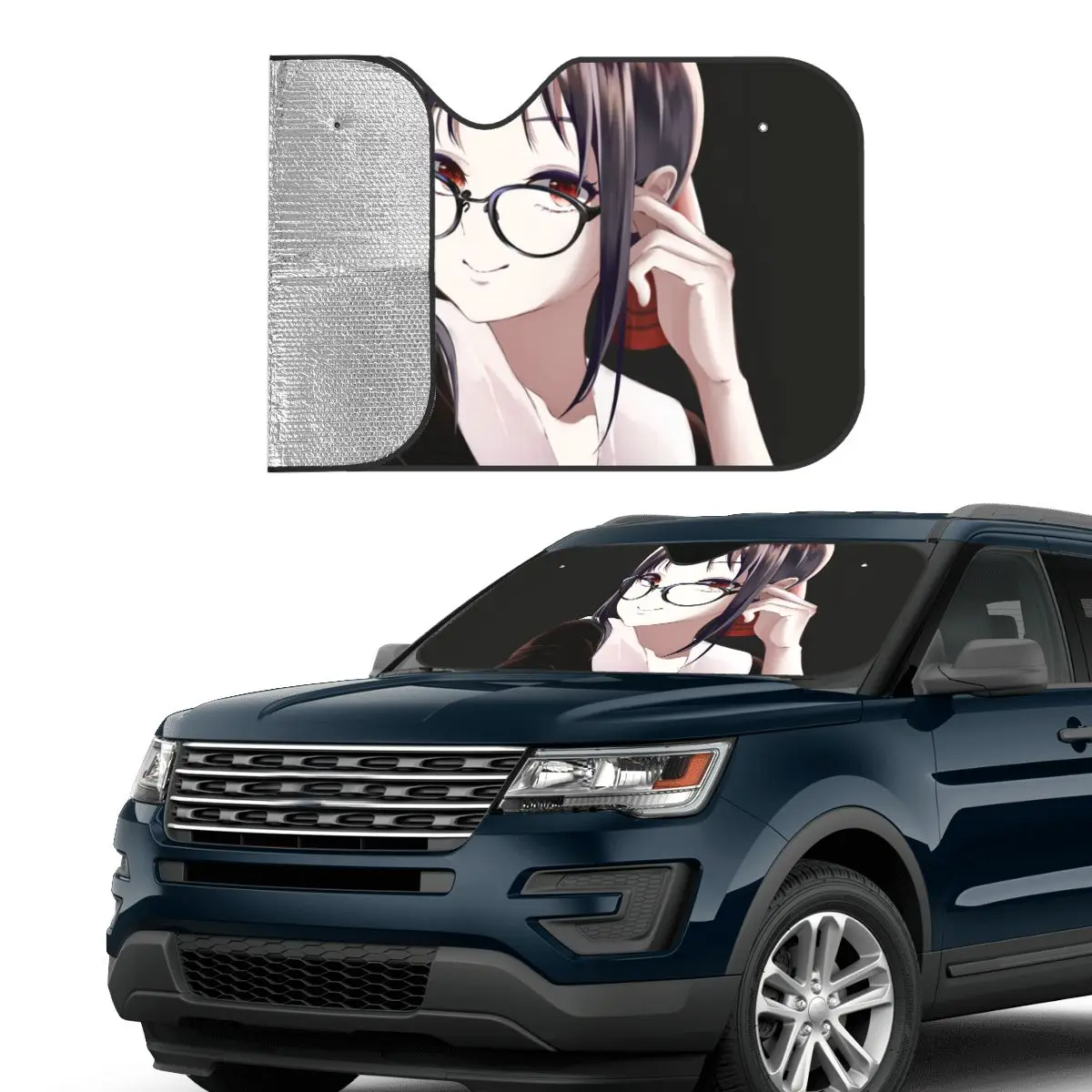 Kaguya Sama Wa Kokurasetai Love Is War Novelty Windshield Sunshade Ultra Romantic Car Window Windscreen Cover Heat Reflector