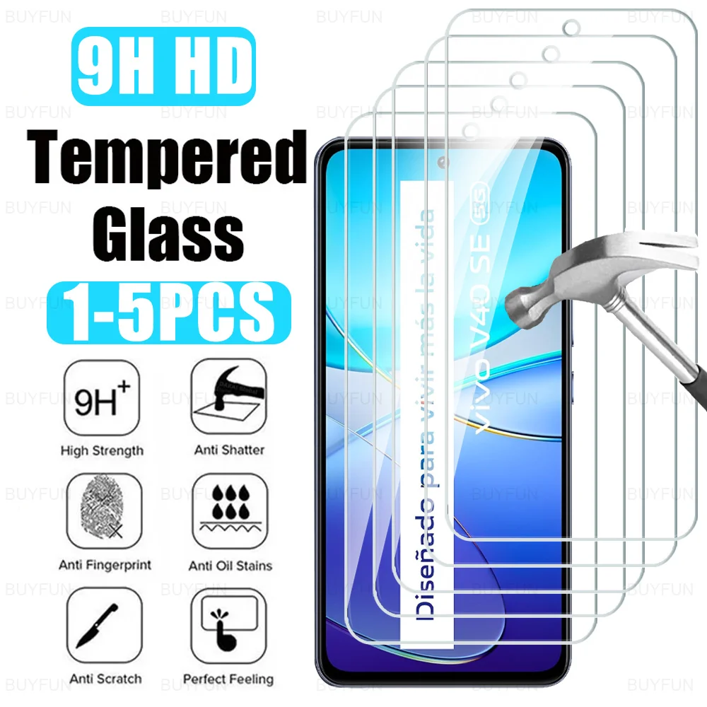 1-5Pcs For Vivo V40 SE 5G Tempered Glass Case V30 Lite 4G VivoV40SE V40SE V30Lite VivoV30 Light VivoV30Lite HD Screen Protector