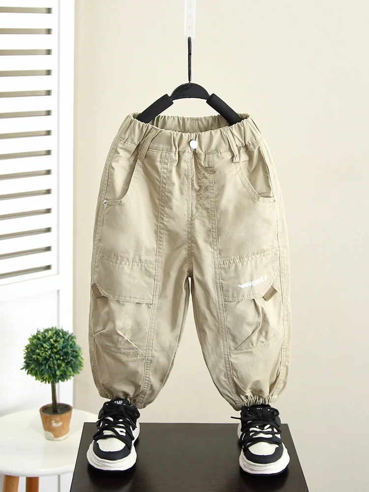 

Children's Casual Pants Spring Autumn Baby Boys Cargo Pants Kids Loose Cuffed Pants Boy Sweatpants Size: 90-150 Teens Trousers