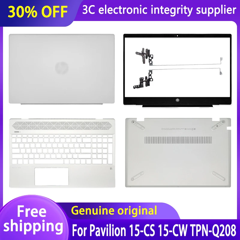 

New Original Laptop case for HP Pavilion 15-CS 15-CW TPN-Q208 TPN-Q210 LCD Back Cover Front Bezel Palmrest Bottom Case Hinges