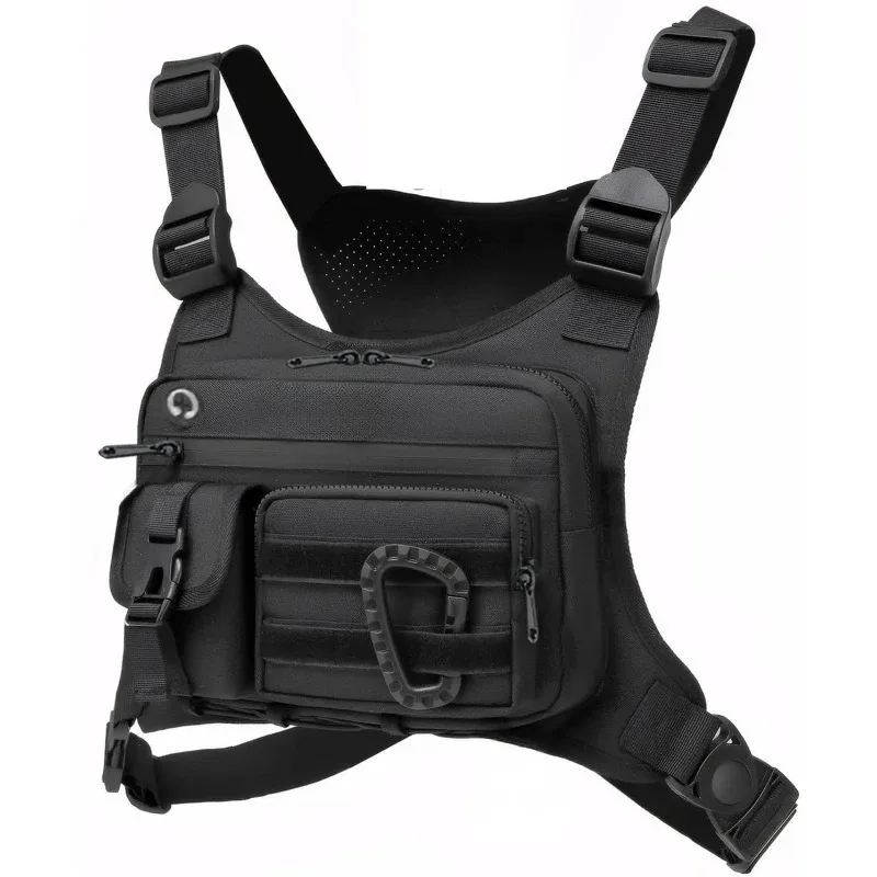 Multi-Pocket Tactical Chest Bag Outdoor Sports Chest Pack for Travel Cycling Running - Adjustable Outdoor Activity Gear