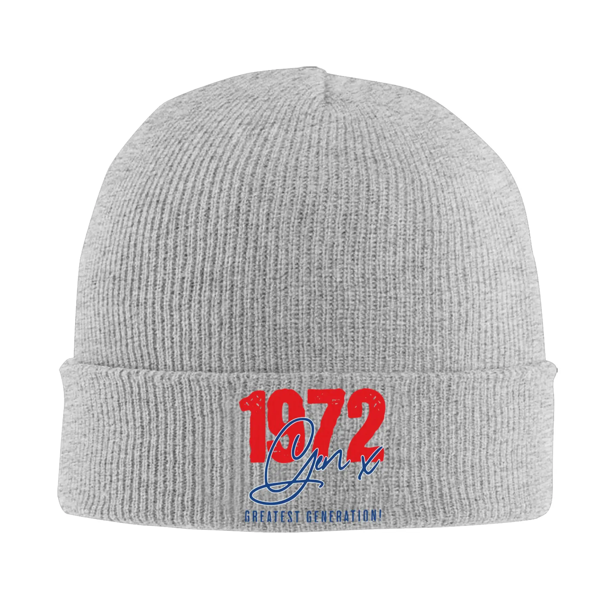 Generation X 1972 Knit Hat Beanies Autumn Winter Hat Warm Unisex  Hip-hop  Cap for Men Women Gift,