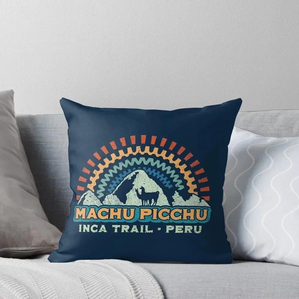 

Machu Picchu Retro Inca - Peru Throw Pillow pillow pillowcase Christmas Pillow Cases