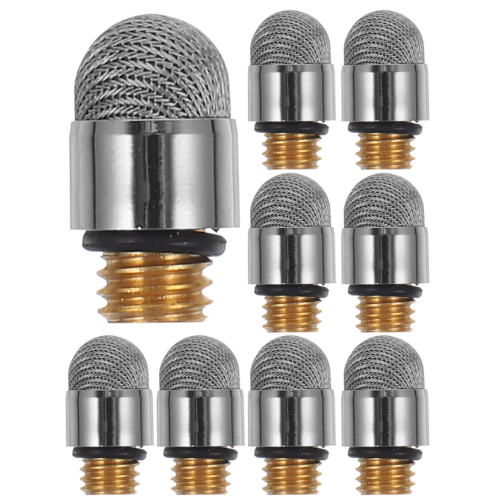 

10Pcs Stylus Pen Tips Replacement Capacitive Touch Screen Tips Mesh Fiber Silver Conductive Long Life Precision Writing Drawing