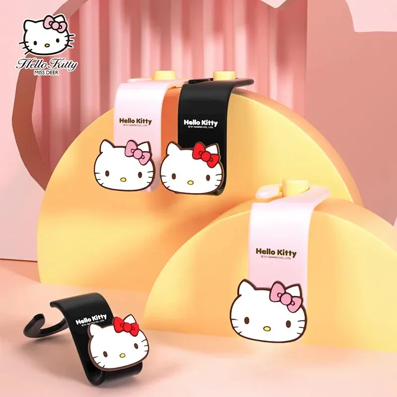 Kawaii Sanrio Hello Kittys Cartoon Car Seat Headrest Hook Car Back Seat Organizer Hanger Storage Cartoon Car Accessories Gifts