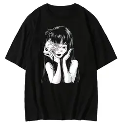 Ito Junji Kawakami Tomie pure cotton short-sleeved T-shirt loose men and women spring and summer trend