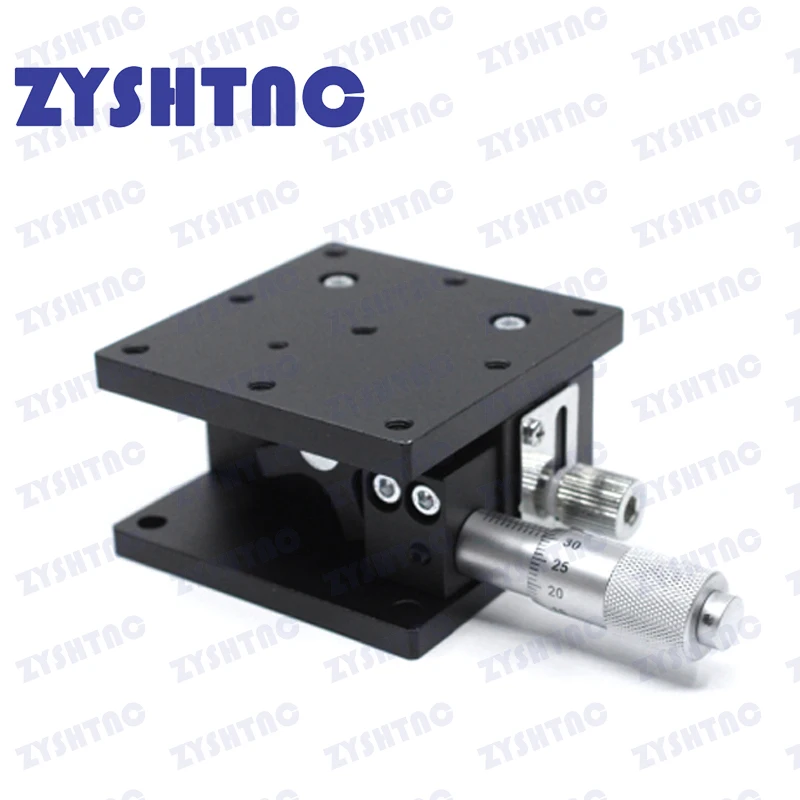 Z axis 40*40mm 60*60mm Optics Displacement Lift Stage Manual fine tuning platform Cross rail Sliding Table stroke 10mm