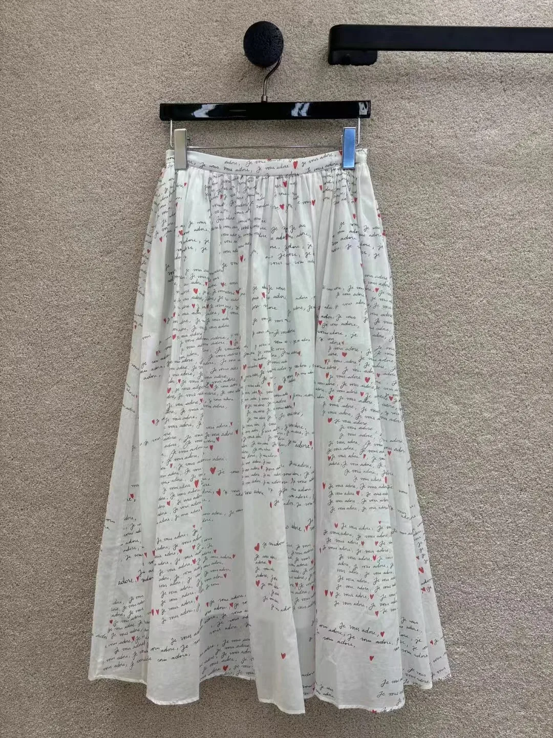 High end customized new women's printed pleated long skirt