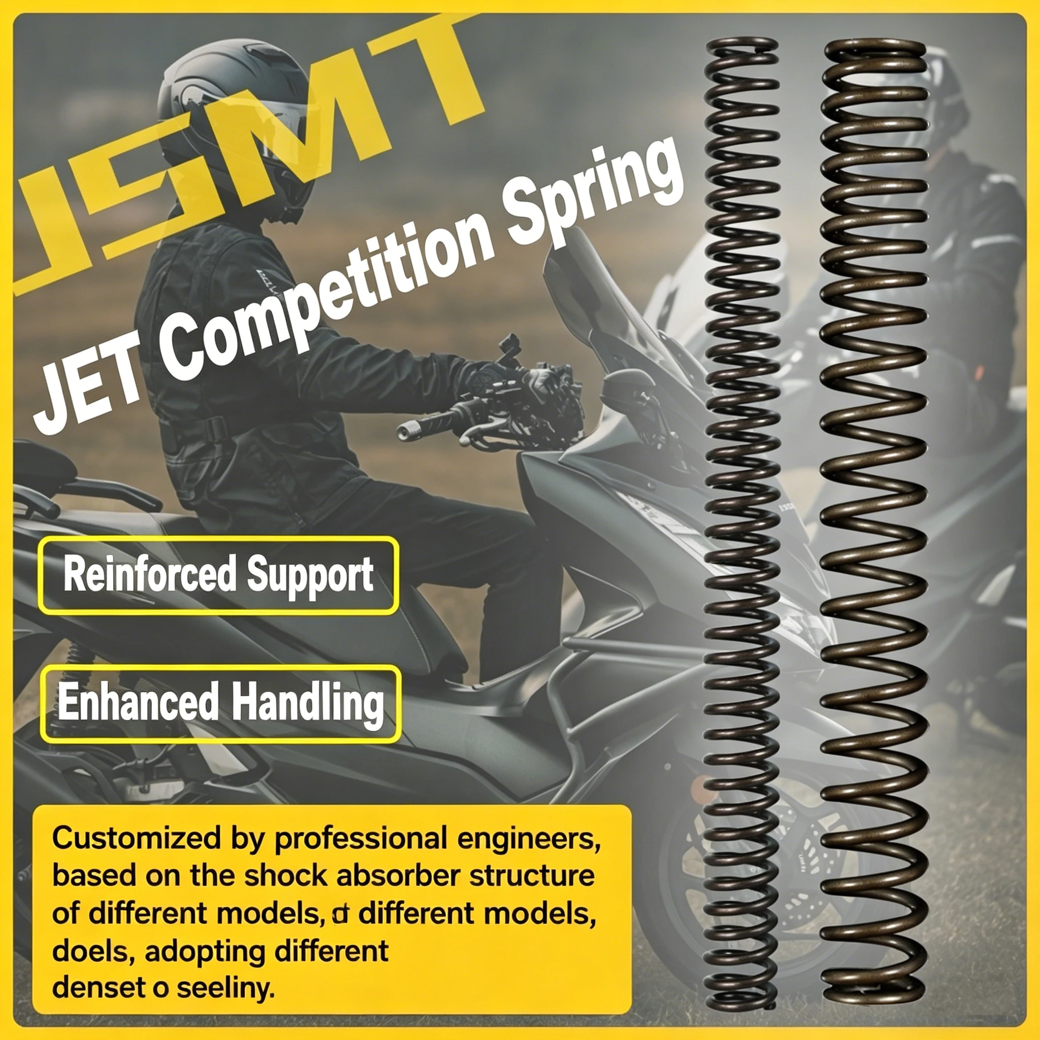 JSMT FOR KYMCO Racing 125 Racing 150 ACC KCC Motorcycle Reinforced Front Fork Shock Absorber Spring Mod Parts