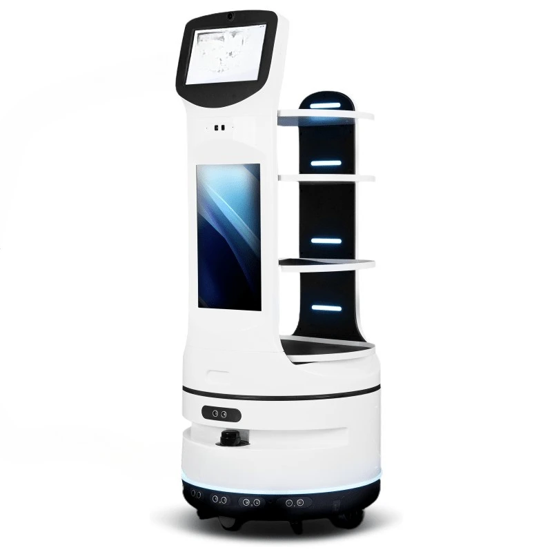Meal robot W3s restaurant hotel food delivery recycling plate multi-table delivery large-screen advertising broadcast