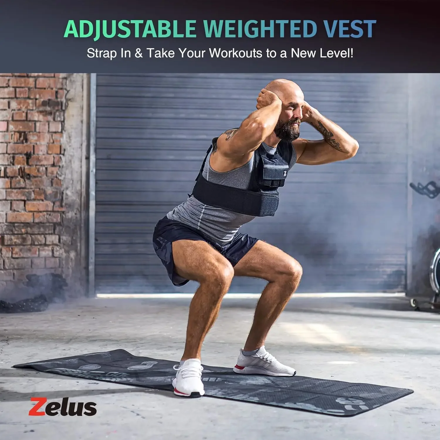 23/ 30/ 60lb Weighted Vest with Adjustable Weights for Exercise,Workout Vest Home Workouts Cardio Strength Training Weight Loss